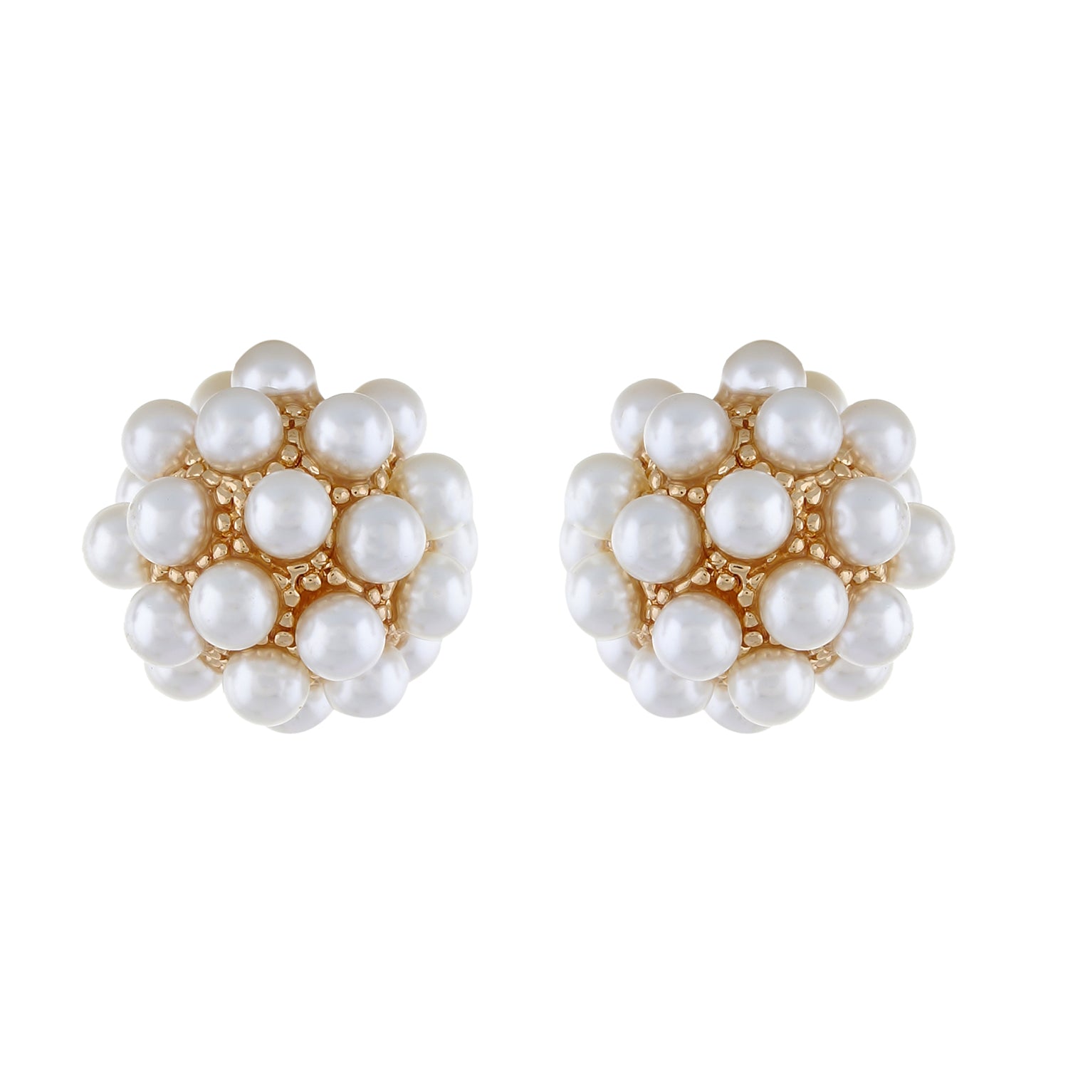 White colour Round design  Studs for girls and women