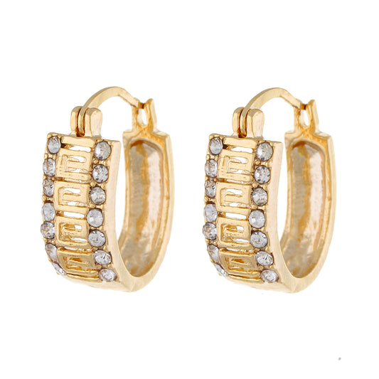 Gold colour Geometrical design Hoop for girls and women
