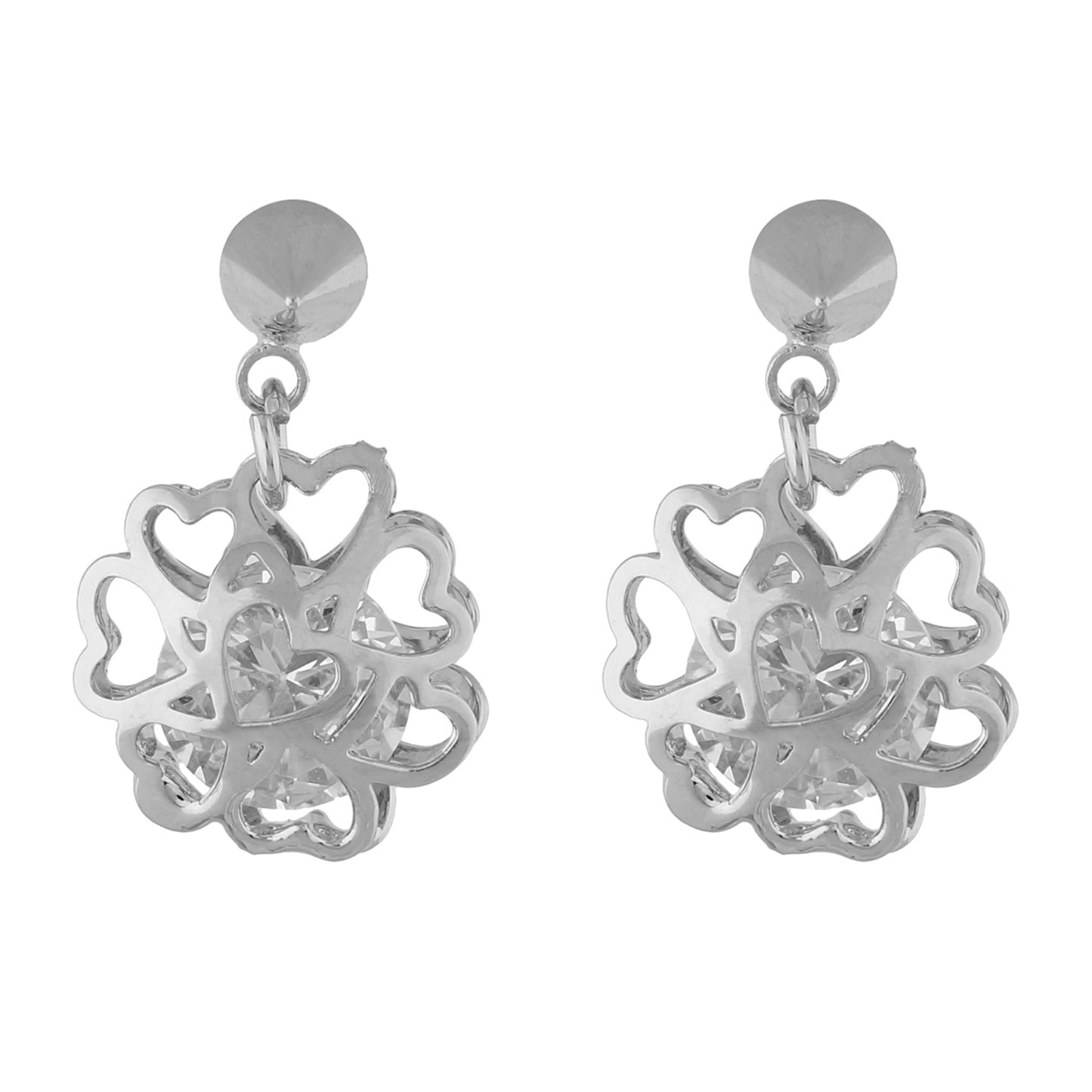 Phenomenal Silver Colour Floral Design Earring for Girls and Women