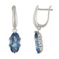 Impressive Blue and Silver Colour Oval Shape Earring for Girls and Women