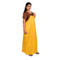 Printed Cotton Nighty For Women - Yellow