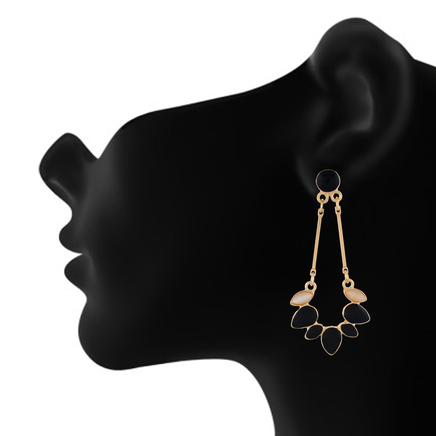 Black colour Drop Design Hanging Earrings for Girls and Women