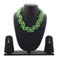 Green colour Beaded design Necklace Set for girls and women