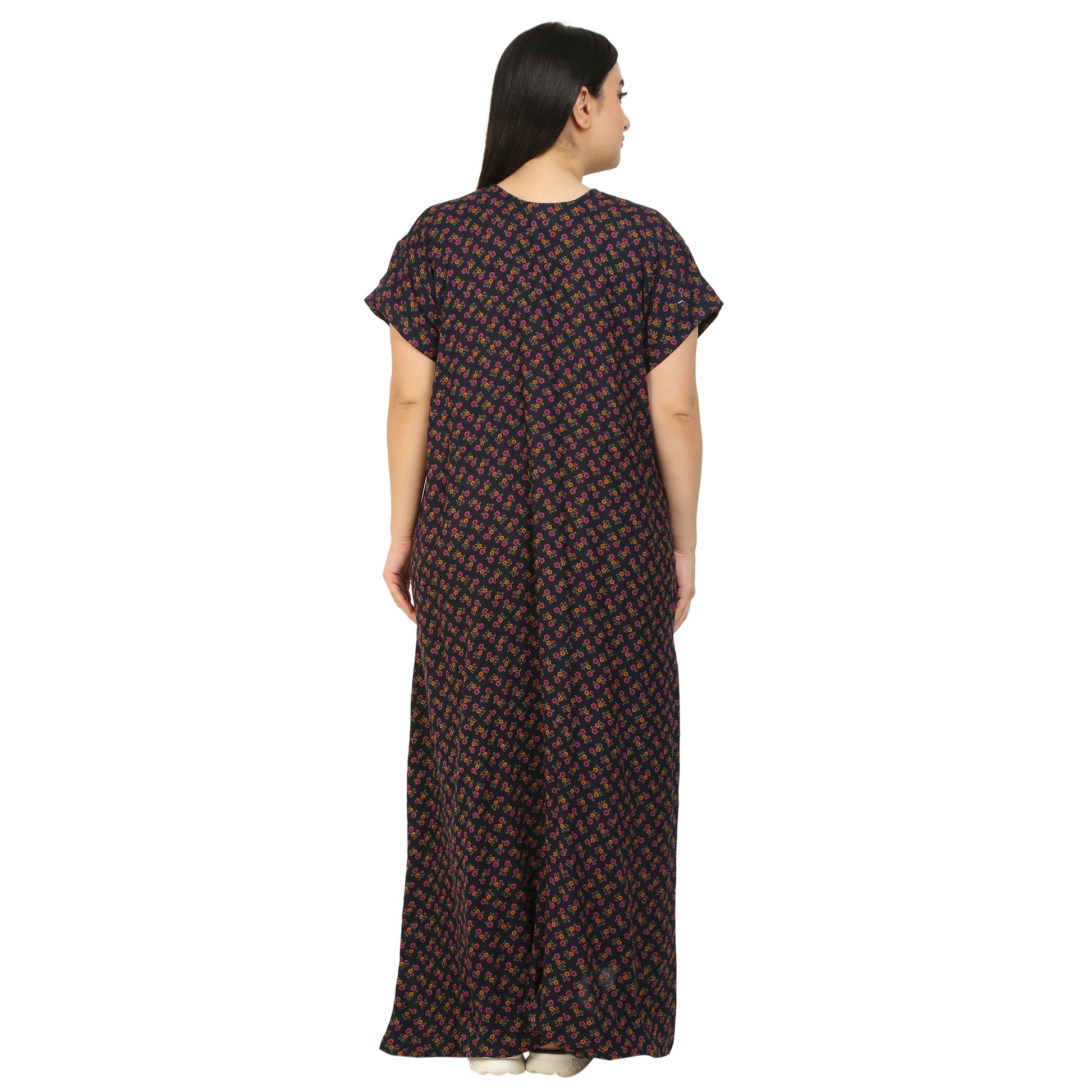 VIOLET ALPINE (SOFT COTTON) PRINTED LONG NIGHTY FOR WOMEN -DPAC01V –