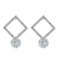 Impressive Silver Colour Rhombus Design Earring for Girls and Women