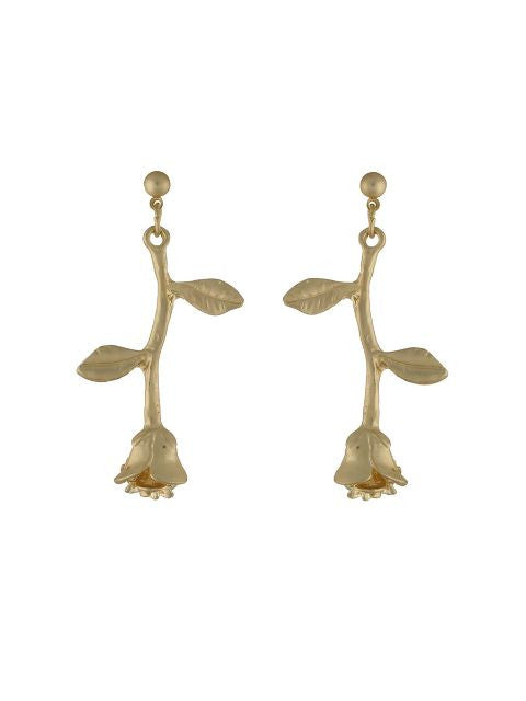 Gold colour Floral shape Earring