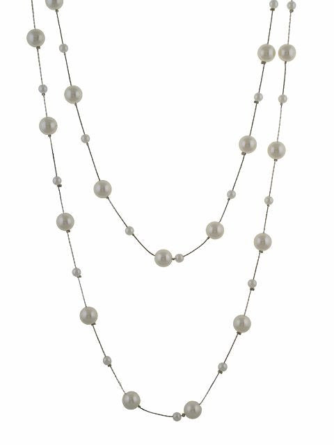 White and Silver colour Western design Necklace