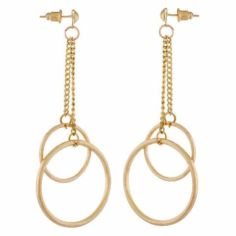 Gold colour Round  shape Earring