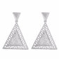 Silver colour Triangle shape Stone Studded Earring