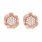 Gold colour Floral shape Stone Studded Earring