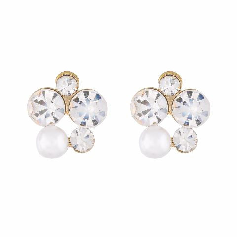 White  colour formless shape Pearl Earring