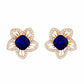 Gold colour Floral shape Stone Studded Earring