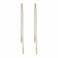 Gold colour 2 line shape Stone Studded Earring