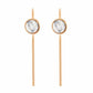 Gold colour Round shape Stone Studded Earring