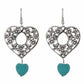 Silver colour Heart shape Smartly Crafted Earring