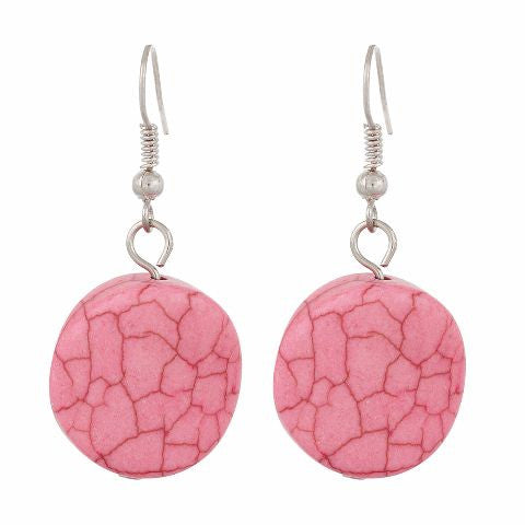 Pink colour Round shape Smartly Crafted Earring