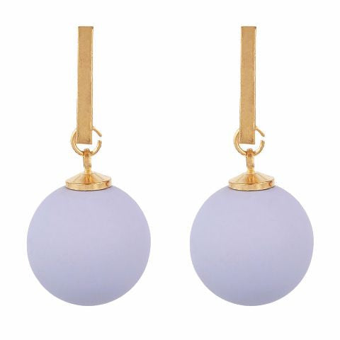 Purple colour Hanging Sphere shape Smartly Crafted Earring
