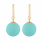 Turquoise colour Hanging Sphere shape Smartly Crafted Earring