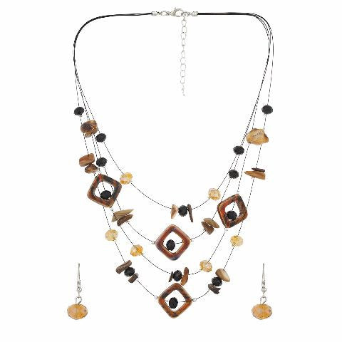 Brown colour Western design Necklace Set