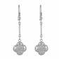 Silver colour Floral shape Stone Studded Earring