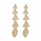 Gold colour Formless shape Stone Studded Earring