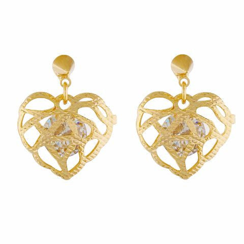 Gold colour Heart shape Smarty Crafted Earring