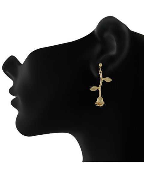 Gold colour Floral shape Earring