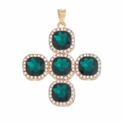 Gold and Green colour Traditional design Pleasing Pendant