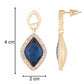 Gold colour diamond shape Stone Studded Earring