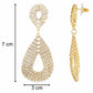 Gold colour Drop shape Stone Studded Earring