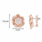 Gold colour Floral shape Stone Studded Earring