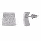 Silver colour Drop   shape smart carving Earring