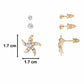 Gold colour Floral shape Stones Studded Earring