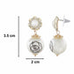 Gold colour Round Pearl Earring shape Pearl Earring