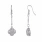 Silver colour Floral shape Stone Studded Earring