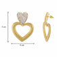 Gold colour Heart shape Stone Studded Earring