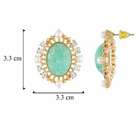 Green Stone Tanmani Earrings – Mugdha Jewellery