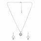 Silver colour Traditional design Pendant Set