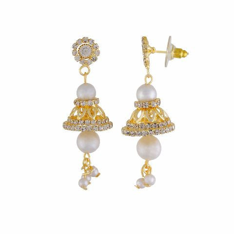 Buy Flor Pearl Earrings In 18Kt Gold Plated by ISHARYA at Ogaan Online  Shopping Site