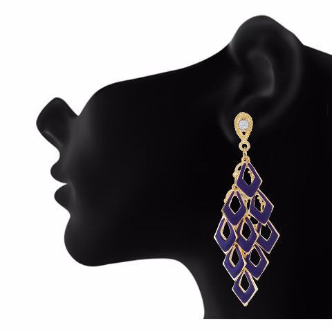 Buy Purple Green Gold Tone Kundan Earrings Online at Jaypore.com