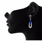 Blue colour Drop  shape Enamel Earring