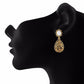 Gold colour Drop shape Pearl Earring