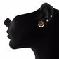 Black colour Rose shape Stone Studded Earring