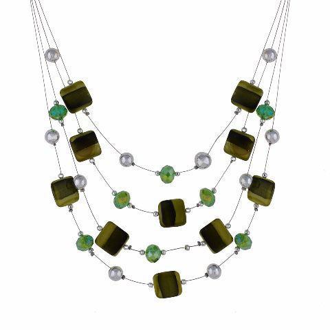 Green colour Western design Necklace Set