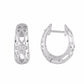 Silver colour Bali shape smart carving Earring