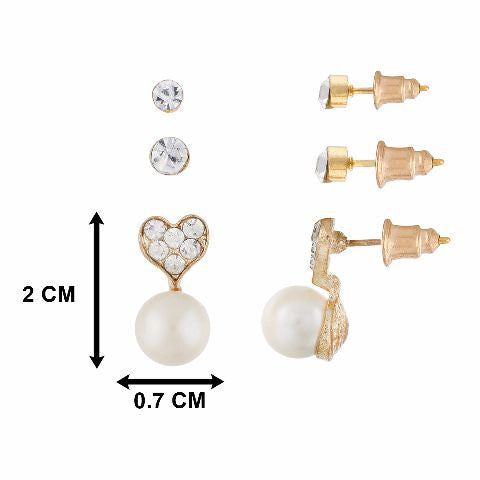 Pearl Heart Shape Stud Earring