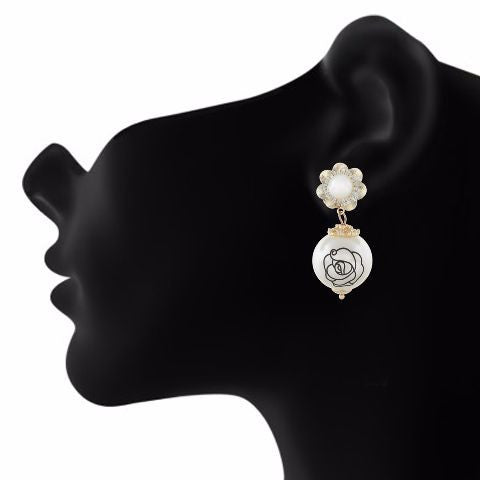 Fashion Pearl Earring Front-back pearl stud earring – Petite Clair BeadsbySP