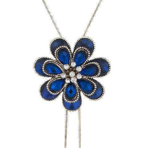 Blue and Silver colour Western design Necklace