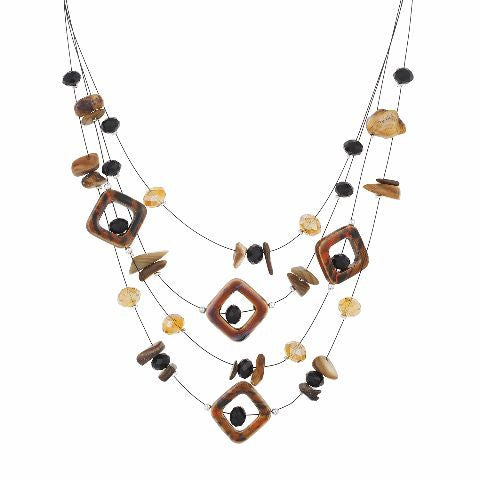 Brown colour Western design Necklace Set