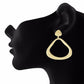 Gold colour Drop shaped shape Smarty Crafted Earring